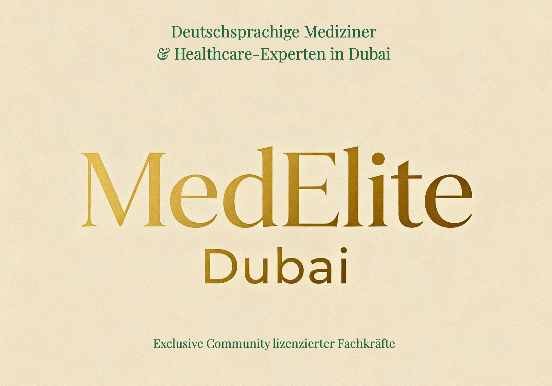 MedElite Dubai — community of German-speaking physicians and healthcare experts