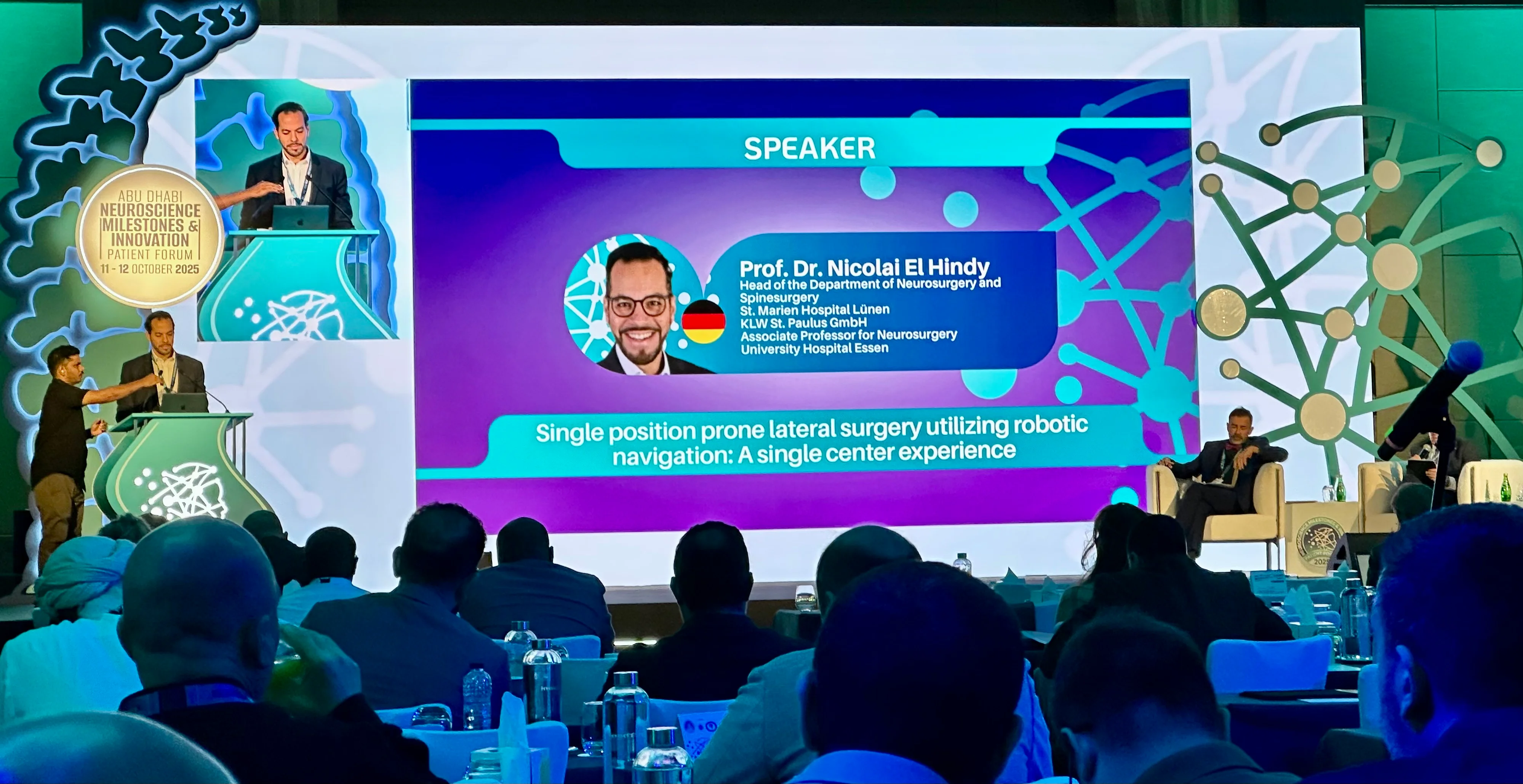 Prof. El Hindy at the Abu Dhabi Neuroscience Conference — Milestones & Innovation, 2025