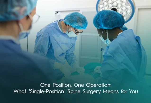Illustration of single-position spine surgery approach